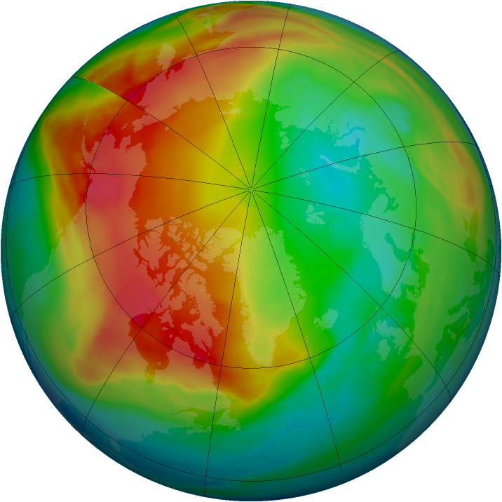 Arctic ozone map for 07 January 2007